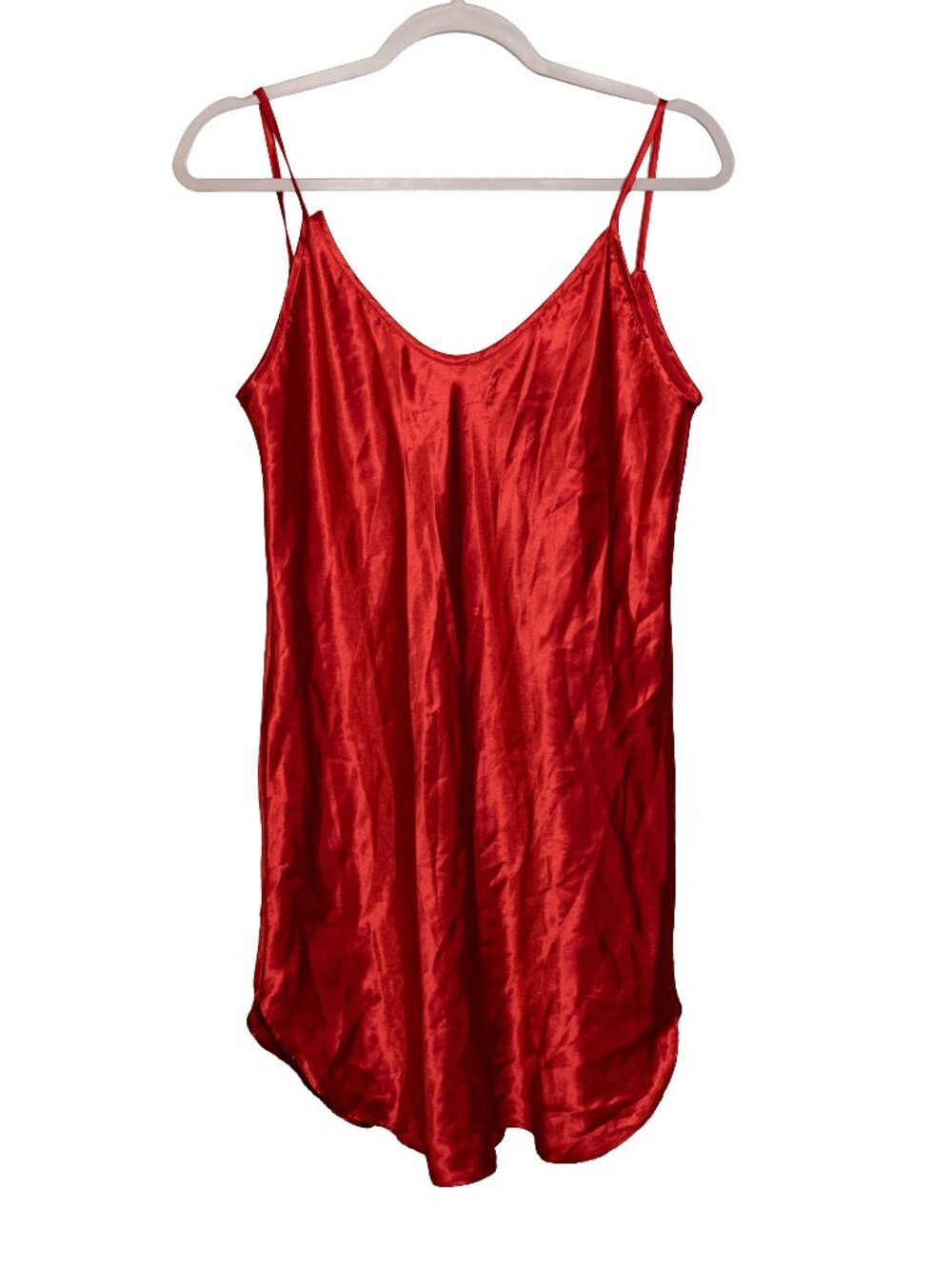 Vintage LA Intimates Red Satin Slip Nightgown - M/L - READ